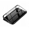 Husa protectie iPhone X/XS magnetica, din sticla securizata, Gonga®, culoaremodel Negru