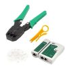 Set testare cablu UTP, FTP, RJ45, 8P8C RJ11, 4P4C, RJ12, 6P6C, cleste sertizare/mufare cablu retea, culoaremodel Verde