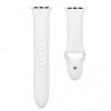 Curea compatibila Apple Watch 1/2/3/4, silicon, 38/40mm, culoaremodel Alb