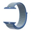 Curea compatibila Apple Watch, 42/44mm, nylon, culoaremodel Albastru/Gri