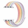 Curea compatibila Apple Watch, 42/44mm, nylon, culoaremodel Rainbow