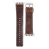 Curea compatibila Apple Watch, 42/44mm, din piele naturala, vintage, culoaremodel Cafea
