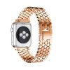 Curea de dama compatibila Apple Watch, otel inoxidabil, culoaremodel Auriu, marime 38/40 mm