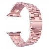 Curea compatibila Apple Watch, metalica, 42/44mm, culoaremodel Roz