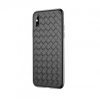 Husa telefon pentru Iphone 8 Plus, impletita, imitatie piele, culoaremodel Negru