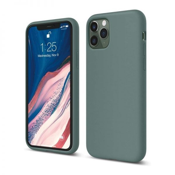 Husa de protectie din silicon, iPhone 11 Pro, culoaremodel Verde cactus