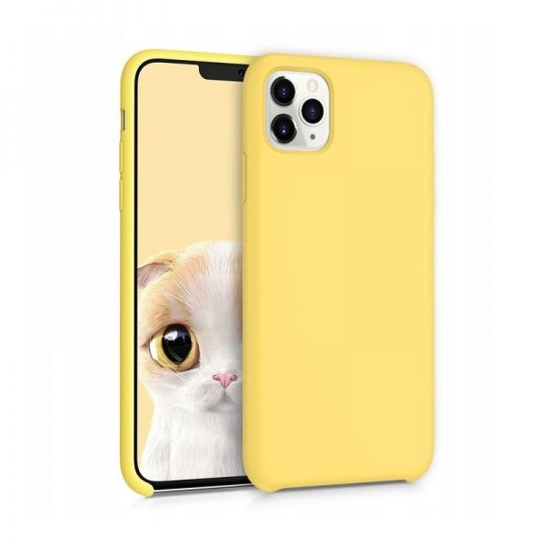 Husa de protectie din silicon, iPhone 11, culoaremodel Galben mat