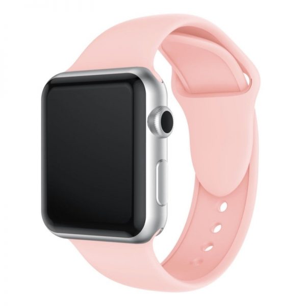 Curea compatibila Apple Watch 1/2/3/4, silicon, 42/44 mm, culoaremodel Roz Pink
