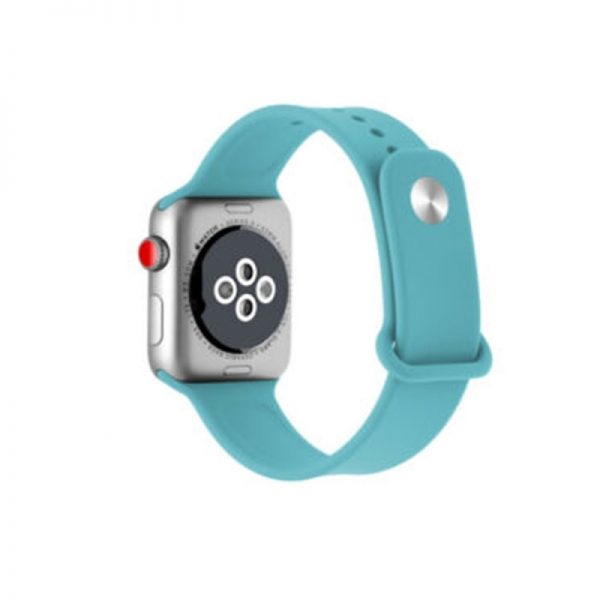Curea compatibila Apple Watch 1/2/3/4, silicon, 42/44 mm, culoaremodel Verde menta