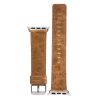 Curea compatibila Apple Watch, 42/44mm, din piele naturala, vintage, culoaremodel Maro