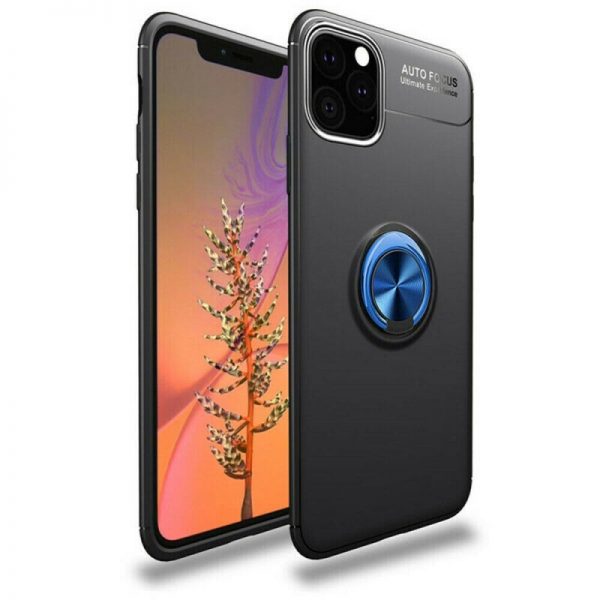 Husa de protectie cu inel metalic rotativ pentru Iphone, culoaremodel Albastru, marime Iphone 11