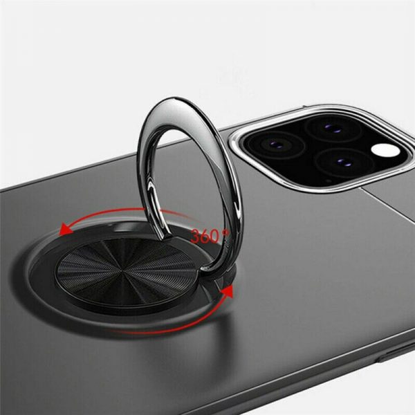 Husa de protectie cu inel metalic rotativ pentru Iphone, culoaremodel Albastru, marime Iphone 11