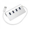 Hub din aluminiu, 4 porturi usb, Gonga®, culoaremodel Argintiu