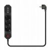 Prelungitor cu priza multipla, 3 posturi, 3 porturi USB, Gonga®, culoaremodel Negru