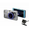 Camera auto dubla, 4 LED, Gonga®, culoaremodel Argintiu