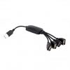 Hub USB 2.0 cu 4 porturi, Gonga®, culoaremodel Negru