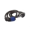 Antifurt cu cifru pentru bicicleta, 12 mm x 97 cm, Gonga®, culoaremodel Negru