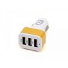 Incarcator auto cu 3 porturi USB, Gonga®, culoaremodel Auriu