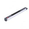 Prelungitor multifunctional cu 6 prize, 2 porturi USB si diverse interfete, Gonga®, culoaremodel Alb