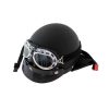 Casca moto model vintage cu ochelari, culoaremodel Negru, marime L