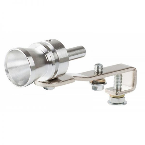 Adaptor sunet turbo universal din aluminiu pentru toba de esapament, fluier evacuare, Gonga, culoaremodel Argintiu