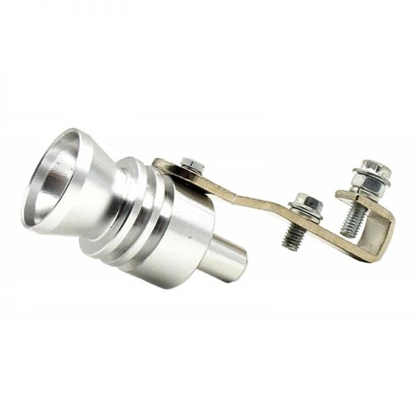 Adaptor sunet turbo universal din aluminiu pentru toba de esapament, fluier evacuare, Gonga, culoaremodel Argintiu