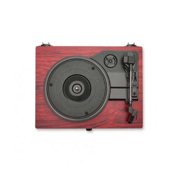 Boxa portabila model gramofon, BLuetooth, Gonga, culoaremodel Visiniu