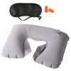Set de perna, masca de dormit si dopuri de urechi pentru calatorii, Gonga®, culoaremodel Gri