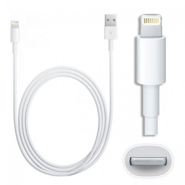 Cablu de incarcare si date Apple, cu conector Lightning, alb, 1m, culoaremodel Alb