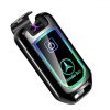 Bricheta electrica LED cu model Mercedes, aprindere cu touch, negru