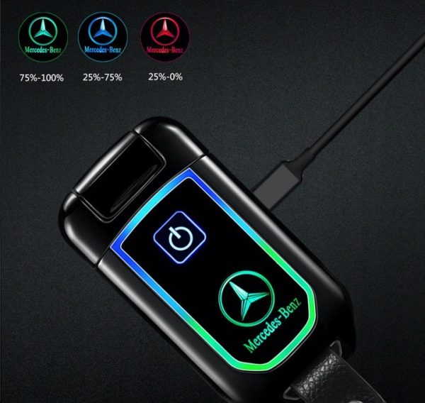 Bricheta electrica LED cu model Mercedes, aprindere cu touch, negru