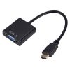 Adaptor Convertor HDMI la VGA + AUDIO, Gonga®, culoaremodel Negru