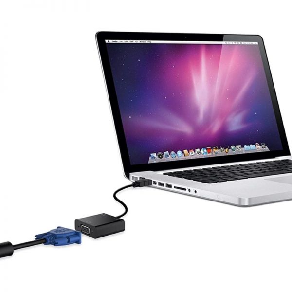 Adaptor Convertor HDMI la VGA + AUDIO, Gonga, culoaremodel Negru