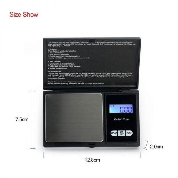 Mini cantar de buzunar, negru, Pocket Scale