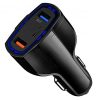 Incarcator Auto 2x USB si 1x USB-C, Gonga®, culoaremodel Negru