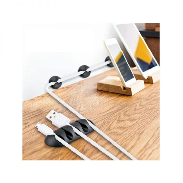 Set 10 bucatati, organizatoare de cabluri, diverse marime, Gonga, culoaremodel Negru