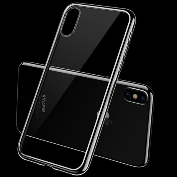 Husa protectie Iphone XS, ultra slim, din silicon, culoaremodel Argintiu