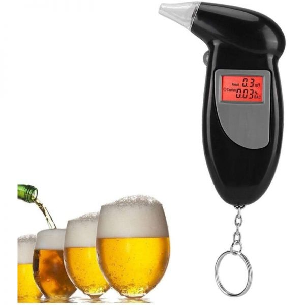 Alcool tester digital, tip breloc, negru, Gonga