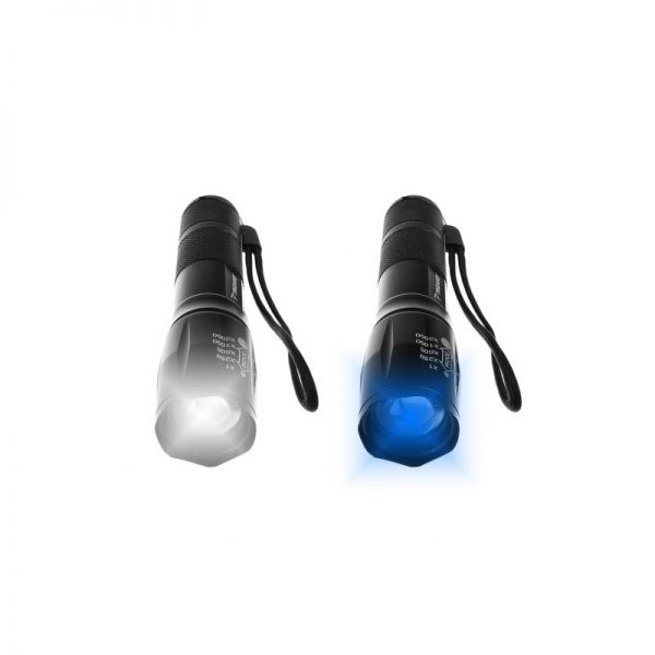 Lanterna LED 2in1 CREE XPE cu UV si Zoom,Gonga®, culoaremodel Negru