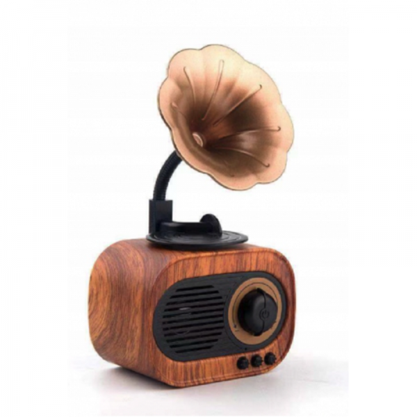 Boxa tip gramofon, wireless, lemn, Gonga