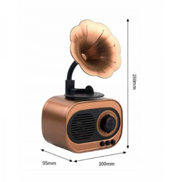Boxa tip gramofon, wireless, lemn, Gonga