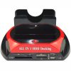 Dock hard disk, cu usb, dual, SATA 3.5/2.5, Gonga®, culoaremodel Negru/Rosu