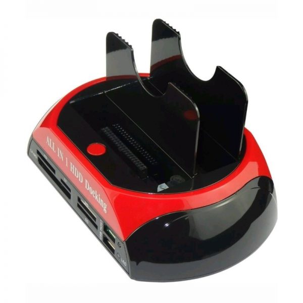 Dock hard disk, cu usb, dual, SATA 3.5/2.5, rosu/negru, culoaremodel Negru/Rosu