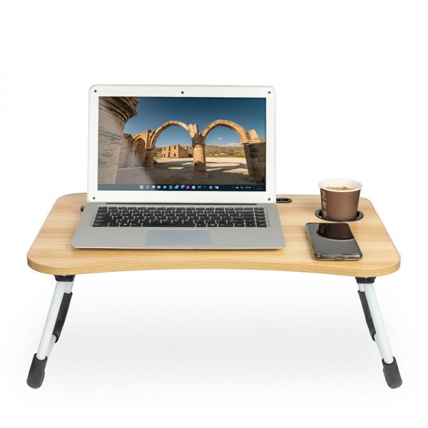 Masuta pliabila tip suport pentru laptop, 60x40x28 cm, culoaremodel Crem
