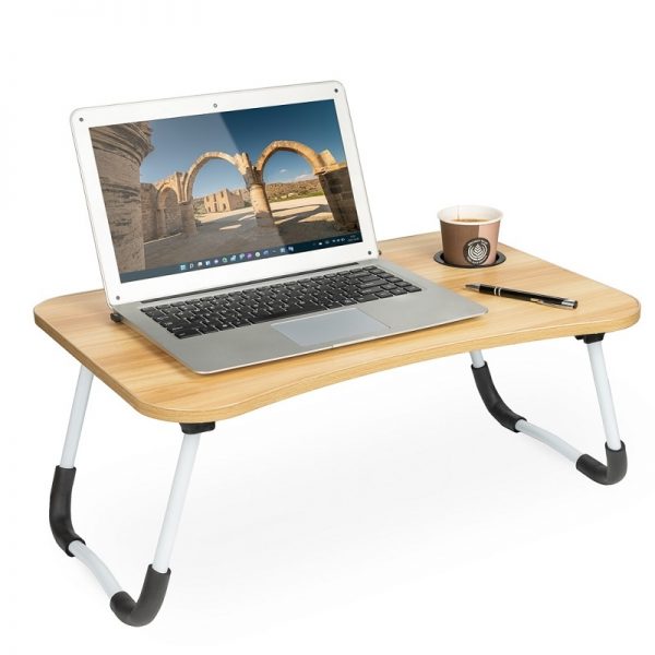 Masuta pliabila tip suport pentru laptop, 60x40x28 cm, culoaremodel Crem