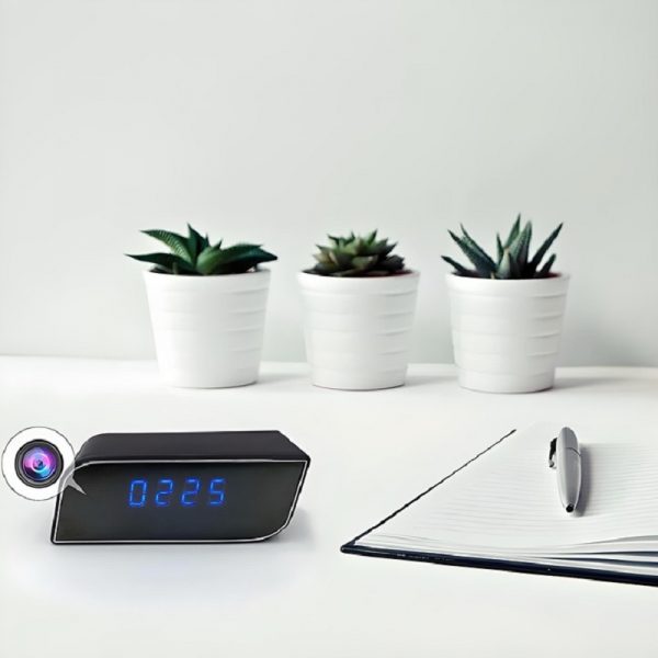 Ceas digital cu camera ascunsa, 1920 x 1080, Gonga®, culoaremodel Negru