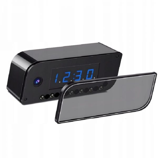 Ceas digital cu camera ascunsa, 1920 x 1080, Gonga®, culoaremodel Negru