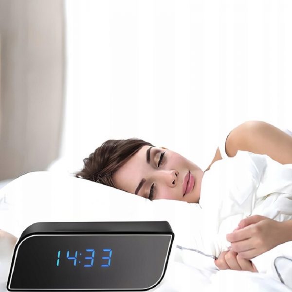 Ceas digital cu camera ascunsa, 1920 x 1080, Gonga®, culoaremodel Negru