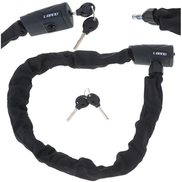 Antifurt pentru bicicleta/motocicleta, cu cheie, Gonga®, culoaremodel Negru