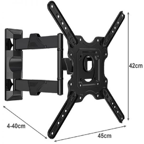 Suport ajustabil de perete pentru TV, Gonga®, culoaremodel Negru, marime 32″-58″